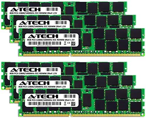 A-Tech 48GB RAM עבור Dell PowerEdge T320, T420, T620 שרתי מגדל | DDR3 1600MHz ECC-RDIMM PC3-12800